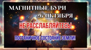Что принесет солнечная активность 26 октября 2025 года!!!