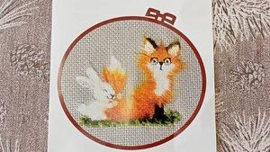 Вышивка крестом. Новогодние финиши. Яркие маки. Смешная лисичка.
