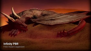 Asset Unity - Sleeping Dragon Animation & Gold Pile Textures / Substance Files