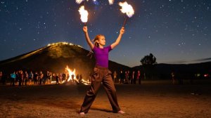 Мастерское исполнение файер-шоу! Видео снято на Аркаиме!