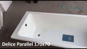 Чугунная ванна Delice Parallel размер 170х70