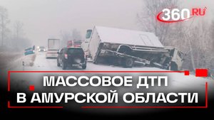 ДТП с автобусом и фурой в Амурской области
