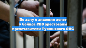 По делу о хищении денег у бойцов СВО арестованы представители Тушинского ОПС