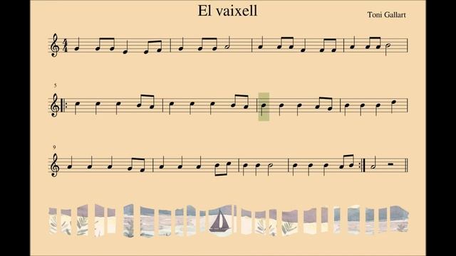 9.El vaixell. NO notes. NO melodia. Flauta, violí,... instruments en Do.