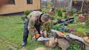 Утренние передряги,начало реставрации веранды и полезные деревяшки