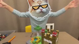 шахта майнкрафт и Редкие! ресурсы из магнитных кубиков