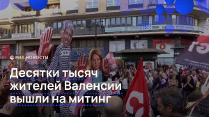 Десятки тысяч жителей Валенсии вышли на митинг