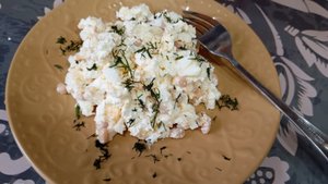 Супер салатик на завтрак "Белковый микс".