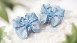 Бантики из ленты с волнистым краем 🎀🎀