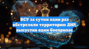 ВСУ за сутки один раз обстреляли территорию ДНР, выпустив один боеприпас