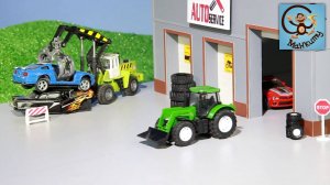 Мультик про Машинки - Экскаватор, Синий трактор и Мусоровоз. МанкиМульт