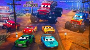 Хеллоуинская гонка Monster Jam 🎃 Скоростная гонка на грузовиках-монстрах - Кто победит в гонке?