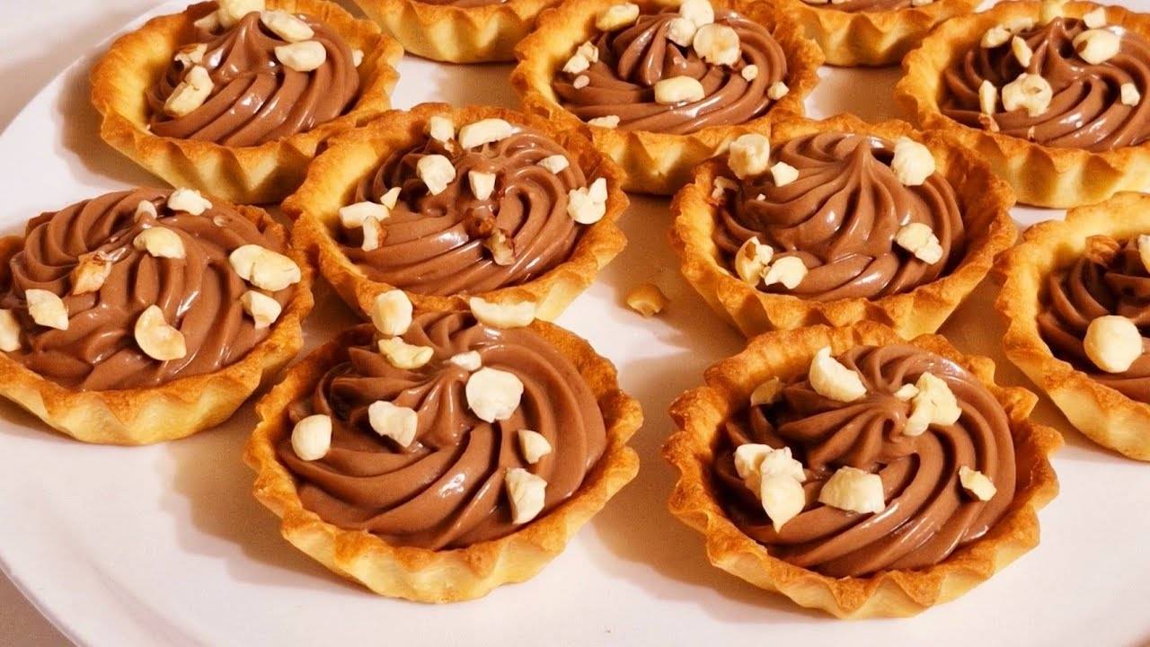 Тарталетки с шоколадной начинкой! Просто и вкусно! Шоколадные Тарталетки со Сладкой Начинкой.