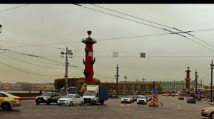 Стрелка Васильевского острова со стороны набережной Макарова в Санкт-Петербурге