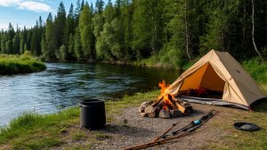 Карповая рыбалка с ночевкой.