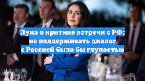 Луна о критике встречи с РФ: не поддерживать диалог с Россией было бы глупостью