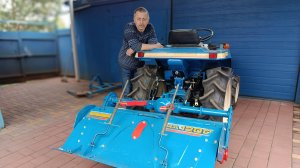 Минитрактор Исеки TU 160 . Работа с почвофрезой RA 1200