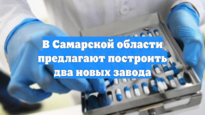 В Самарской области предлагают построить два новых завода