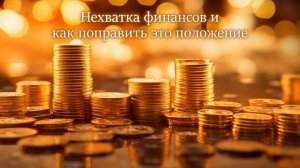 Нехватка финансов и как поправить это положение
