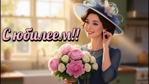 Самое Красивое Поздравление с Юбилеем - 50, 60, 70 лет Женщине в музыкальной открытке от вас