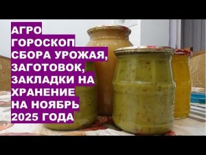 АГРОгороскоп Сбора и Хранения Урожая на Ноябрь 2025!
