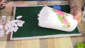 Ваза из пластиковой банки легко и просто. ХоббиМаркет