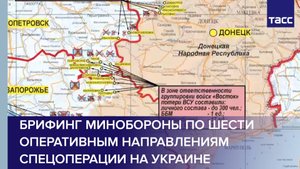 Брифинг Минобороны по шести оперативным направлениям спецоперации на Украине