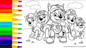 Щенячий патруль раскраска | щенки 🐶 | видео для детей и малышей ❤️