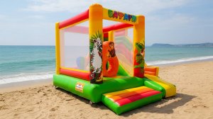 Коммерческий надувной батут «Чудо-сафари мини», 4*3,5*2,8 м