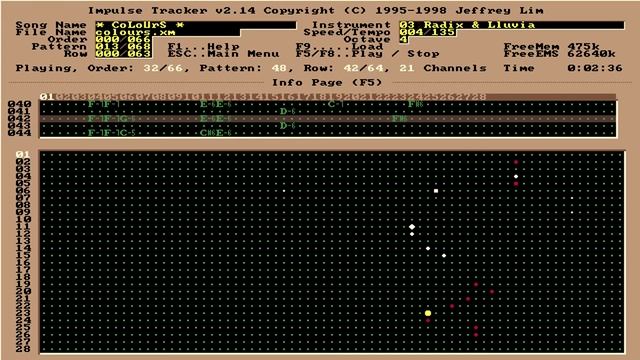 Screamtracker music. Radix & Lluvia. LVL-D. Colors.