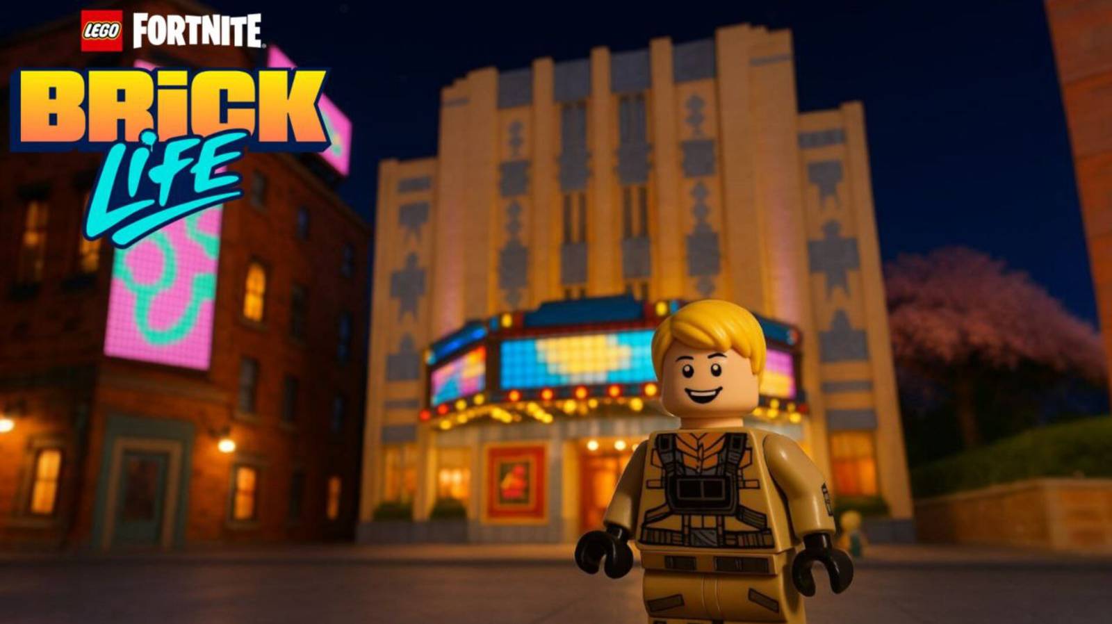 Работа в кинотеатре в LEGO Fortnite Brick Life