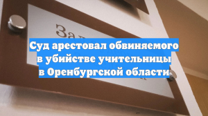 Суд арестовал обвиняемого в убийстве учительницы в Оренбургской области