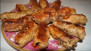 Мясные рулетики с начинкой из грибов и лука. Мясные пальчики.