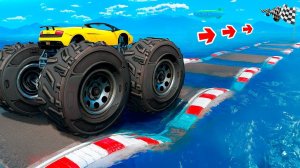 ЧИТЕРСКАЯ ТАЧКА ПРОЕХАЛА ПО ВОДНЫМ КОЧКАМ в ГТА 5 ОНЛАЙН (GTA 5 ONLINE)