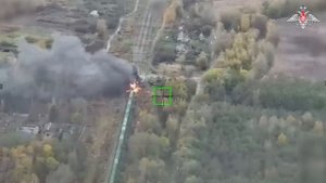 Кадры пораженного грузового состава ВСУ