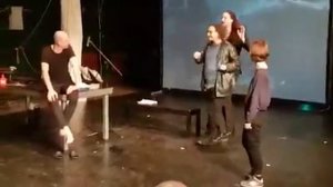 Репетиция."Мир-5" БЮ Юхананов. Женя Даль, Роберт Акопян, Денис Прутов, Маша Дорогова (В Космосе)