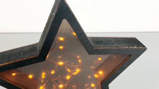 Декоративный светильник ЗВЕЗДА 'ЛАННИ', 40 тёплых белых micro LED-огней, 28х26 см, батарейки, 487132