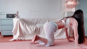 Feel Your Body and Stretch - Sheer Yoga Pant Beauty