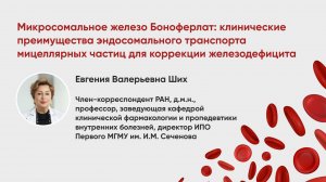 Микросомальное железо Боноферлат. Новые возможности коррекции железодефицита. Профессор, Е.В. Ших