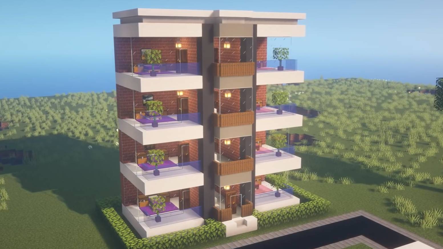 Майнкрафт как построить МНОГОЭТАЖНЫЙ ДОМ #майнкрафт #постройки красивый дом