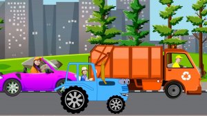 Синий трактор 🚗🚙🚕 Детские песенки про машинки для малышей