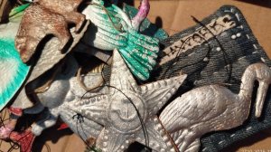 Ёлочные игрушки, старинные, картонаж. Ремонт. 27.10.25