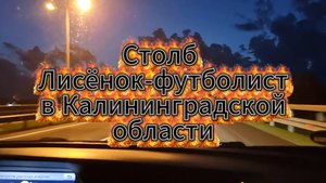 Столб Лисёнок-футболиств Калининградскойобласти
