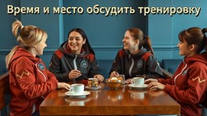 Спортсменки в ресторане быстрого питания "БуфетЪ"