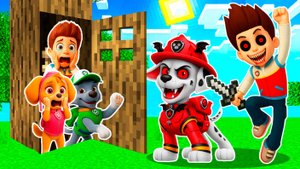 ПРЯЧУСЬ ПОД ДЕРЕВОМ с ЩЕНЯЧИЙ ПАТРУЛЬ от РАЙДЕР EXE и МАРШАЛ EXE в МАЙНКРАФТ PAW PATROL МУЛЬТИК