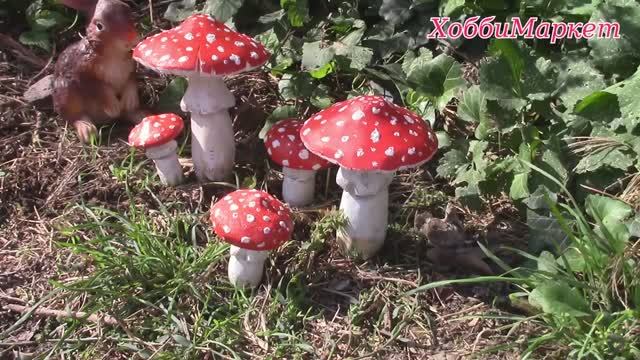 Как сделать грибы мухоморы. ХоббиМаркет смотреть онлайн