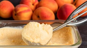 Лучшее персиковое мороженое из 3 ингредиентов | Я больше не покупаю покупное мороженое🍑