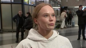В Москве встретили звезду Чемпионата мира по спортивной гимнастике Ангелину Мельникову