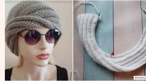 Эффектная шапка с закруткой. / Как вязала закрутку./