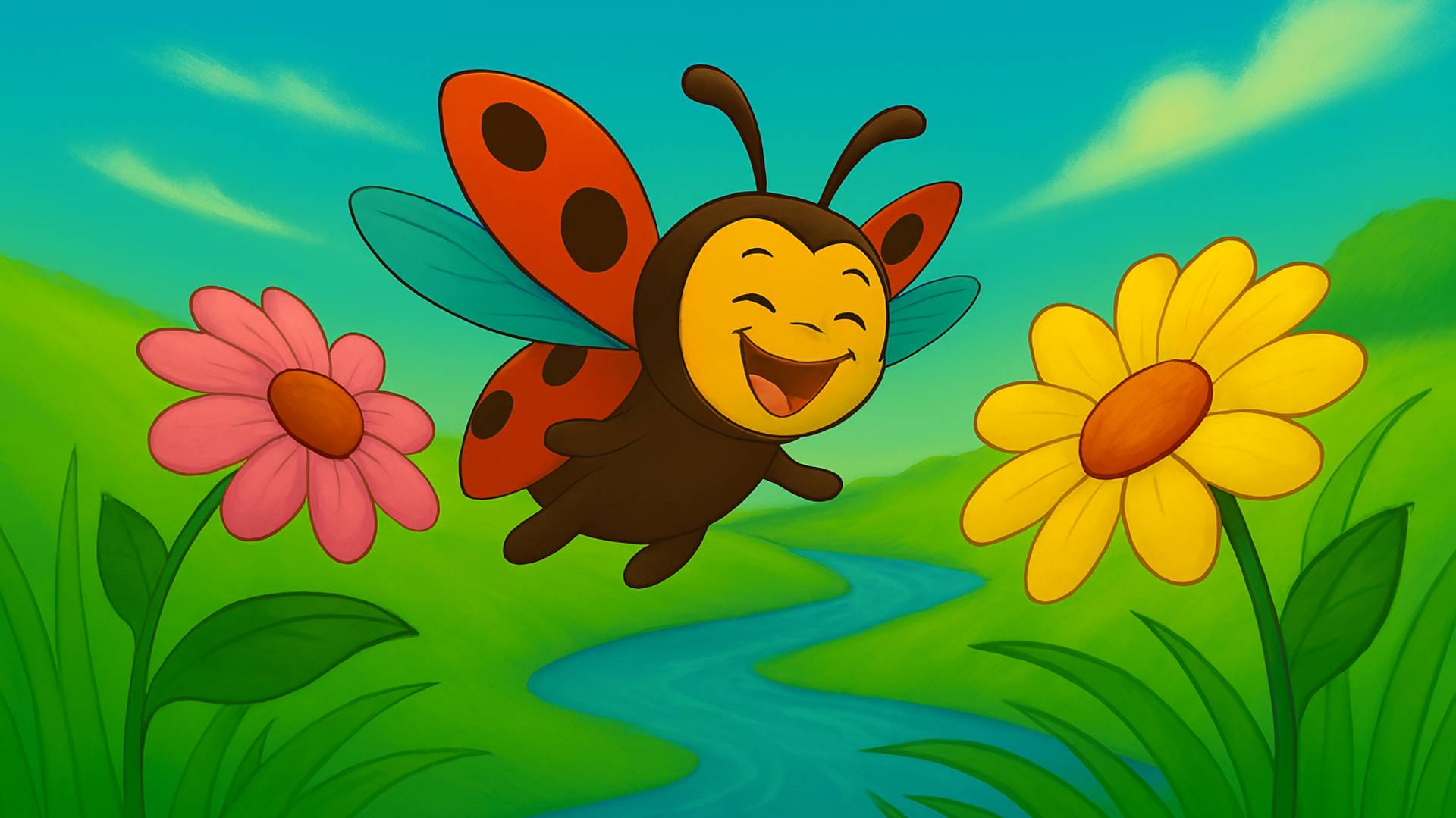 На листочке спал Жучок Детская Песенка  Детские песенки для детей и малышей  Веселая песенка